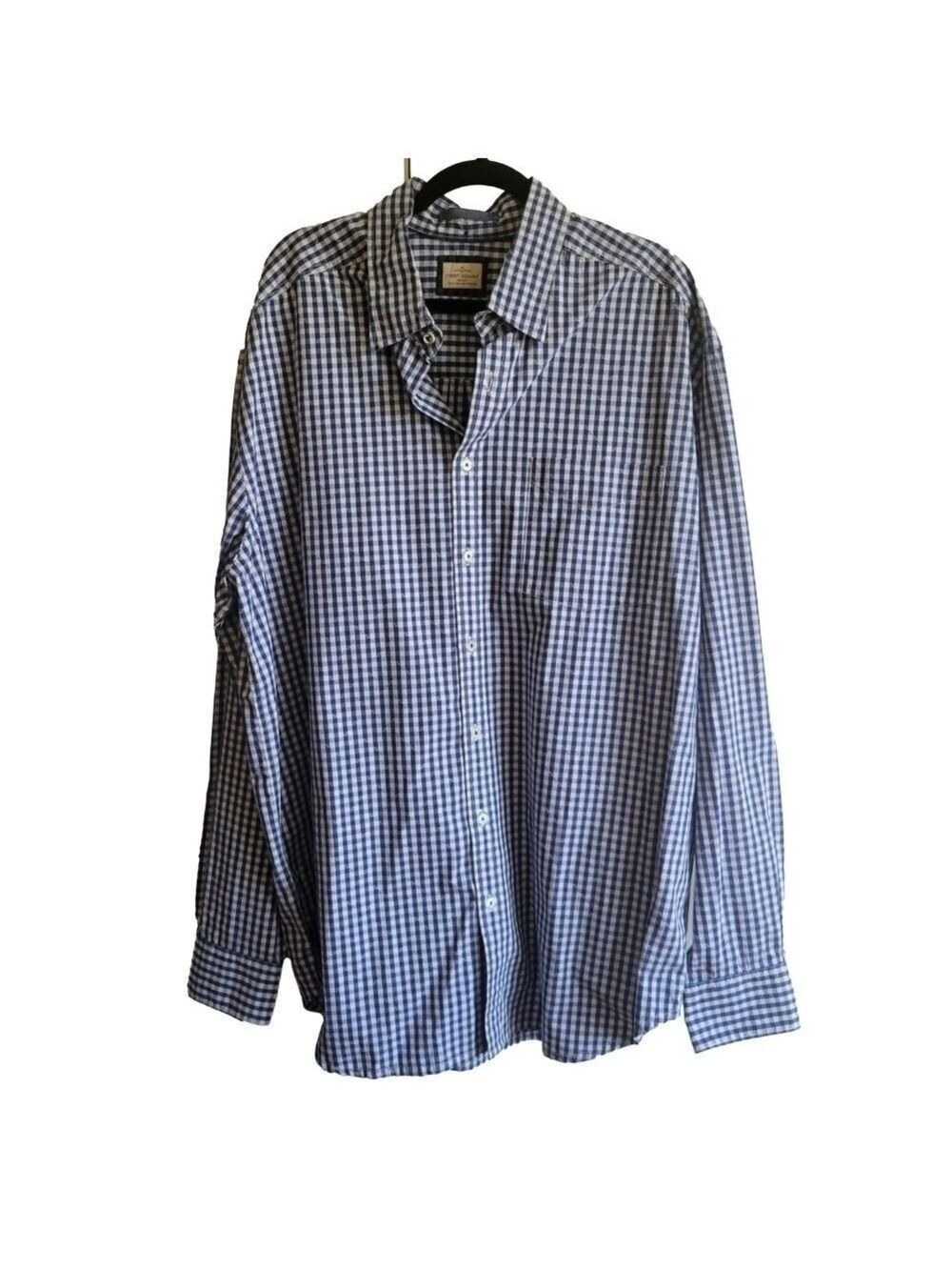 Tommy Bahama Long Sleeve Blue White Plaid Button Up Men's shirt Size XXL?